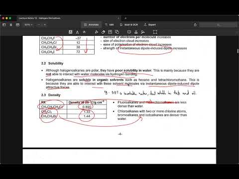 A Level Chemistry - Halogen Derivatives