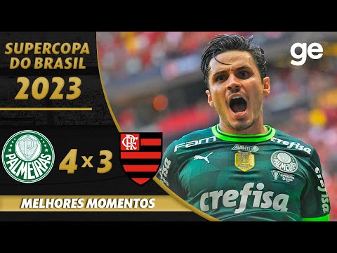 PALMEIRAS 4 X 3 FLAMENGO | MELHORES MOMENTOS | SUPERCOPA DO BRASIL  2023 | ge.globo