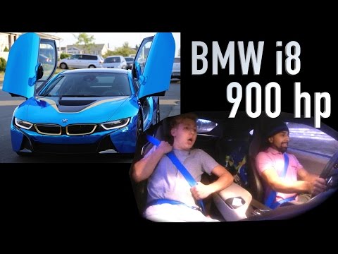 Thumbnail for BMW i8 900hp (BLUE AND GOLD CHROME WRAP)