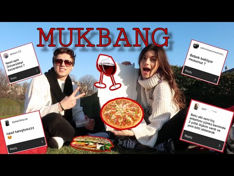 SORU CEVAP MUKBANG#2 (Nasıl Tanıştık? Ne zaman evleniyoruz? Aldatıldım mı?) Paris'te Pizza Piknik????