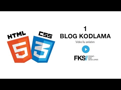Blog Anasayfa şablonu kodlama HTML + CSS