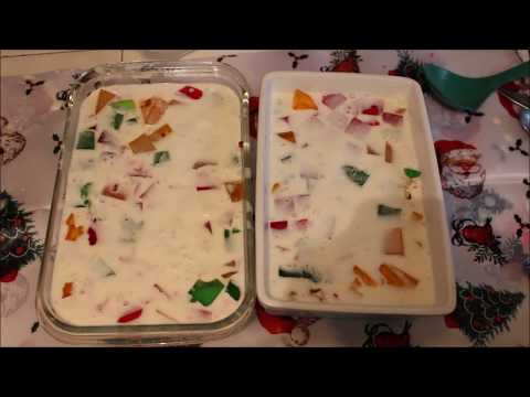 Receta para esta navidad- postre gelatina de colores.