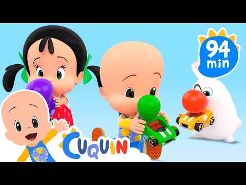 A corrida dos carros de balão e mais vídeos educativos com Cuquin ????️  Desenhos animados para bebês