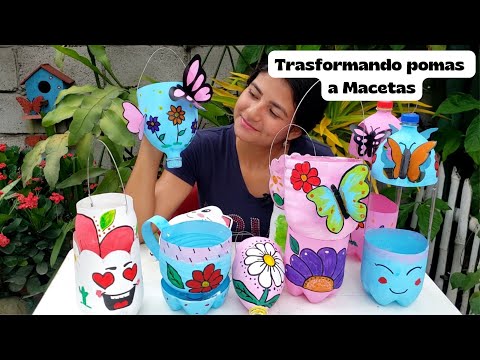 Acompáñenme hacer hermosas macetas hechas con Pomas