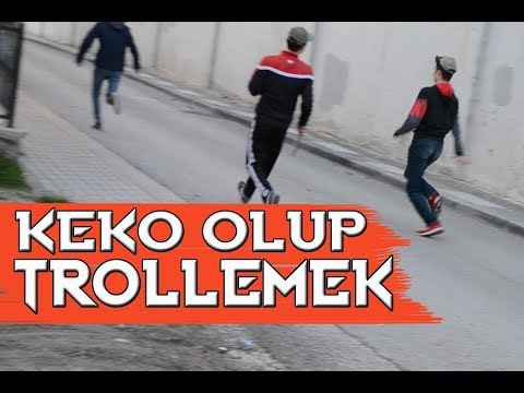 KEKO OLUP İNSANLARI KIŞKIRTMAK! - ( ÇOCUK KOŞARAK KAÇTI! )