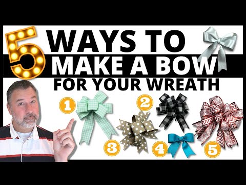 Wreath Bow Tutorial - Five Ways Compilation Video - Easy Bow DIY