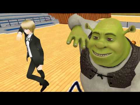 [mmd] byakuya togami x shrek - bad romance