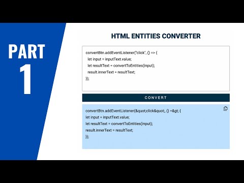 Thumbnail for How To Create HTML Entities Encoder Using HTML, CSS and JavaScript (Part 1)