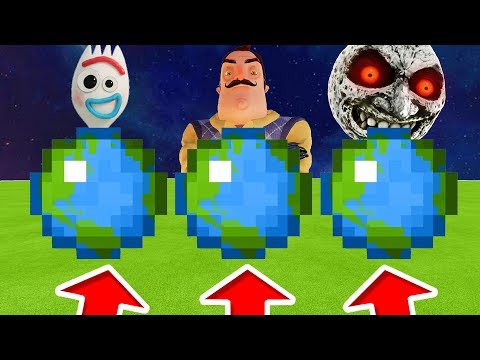 Minecraft PE : DO NOT CHOOSE THE WRONG PLANET! (Lunar Moon, Hello Neighbour & Forky)