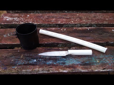 Thumbnail for Рукоять для ножа из пластиковой водопроводной трубы. Проверяем эксперимент