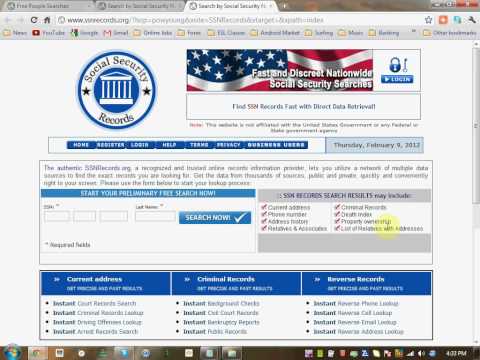 Social Security Number Search - How to Find People by Social Security Numbers