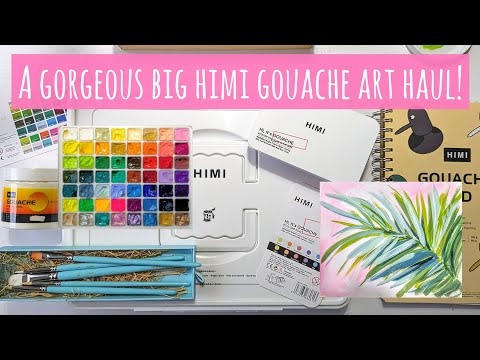 A Big HIMI GOUACHE Art Haul, Review &amp; Comparison With Professional Gouache Paints (W&amp;N &amp; Holbein)