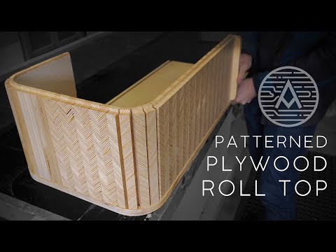 Thumbnail for Patterned Plywood Roll Top Cabinet | How to make Tambour