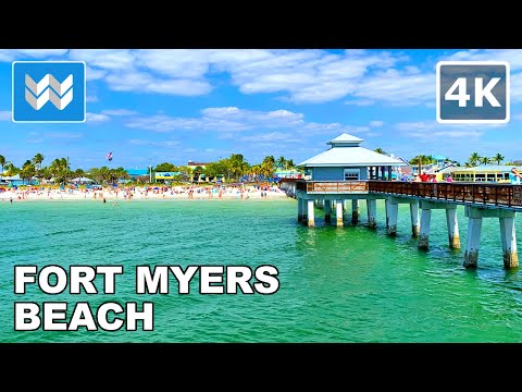 Thumbnail for [4K] Fort Myers Beach Florida USA (Before Hurricane Ian) Spring Break Walking Tour & Travel Guide