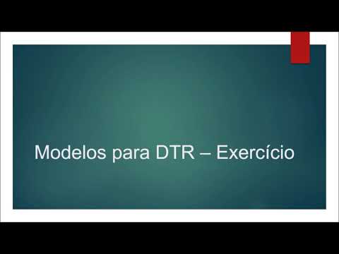 Aula 71 - Modelos para DTR - Exercício