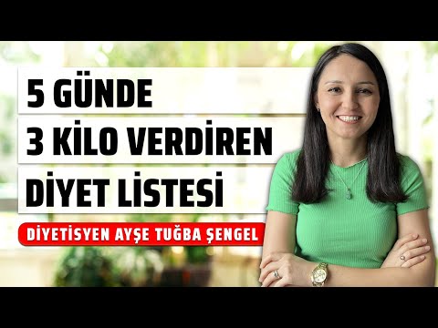 5 Günde 3 Kilo Verdiren Diyet - Göbek Eriten Diyet Listesi - Diyetisyen Ayşe Tuğba Şengel