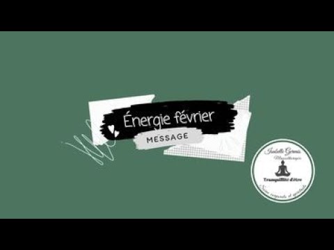 Méditation et message du mois février: un temps précieux