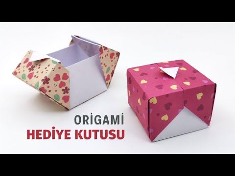 Origami Hediye Kutusu Yapımı, Kağıttan Kolay Kutu Nasıl Yapılır?