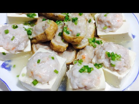 Traditional Chinese Hakka Yong Tau Foo | Hakka Stuffed Tofu