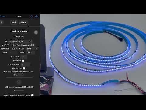 Thumbnail for ESP32 WLED Programmable WiFi Controller: Simple Testing on App - superlightingled