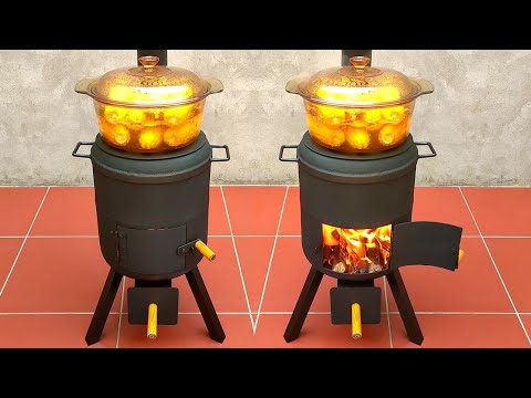 DIY multi function wood stove from old gas cylinder