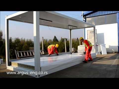 Kontejneri za stanovanje ARGUS inženjering, FLAT-PACK sistem. Stambeni kontejneri