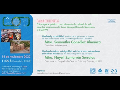 El transporte público como elemento de calidad de vida en Zona Metropolitana de Querétaro y la ZMVM